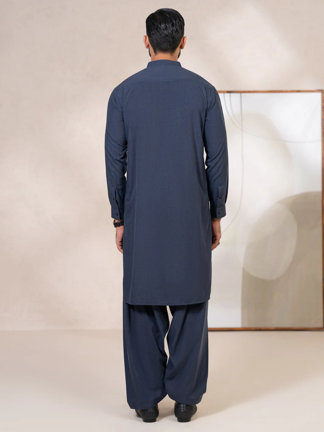 Blue Kameez Shalwar - AL-KS-3377 - Image 3