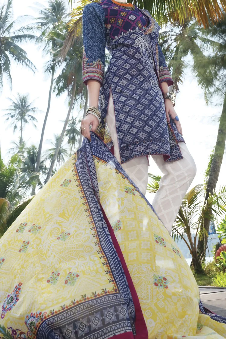 Blue Lawn 3 Piece Stitched - ALP-614 - Image 3