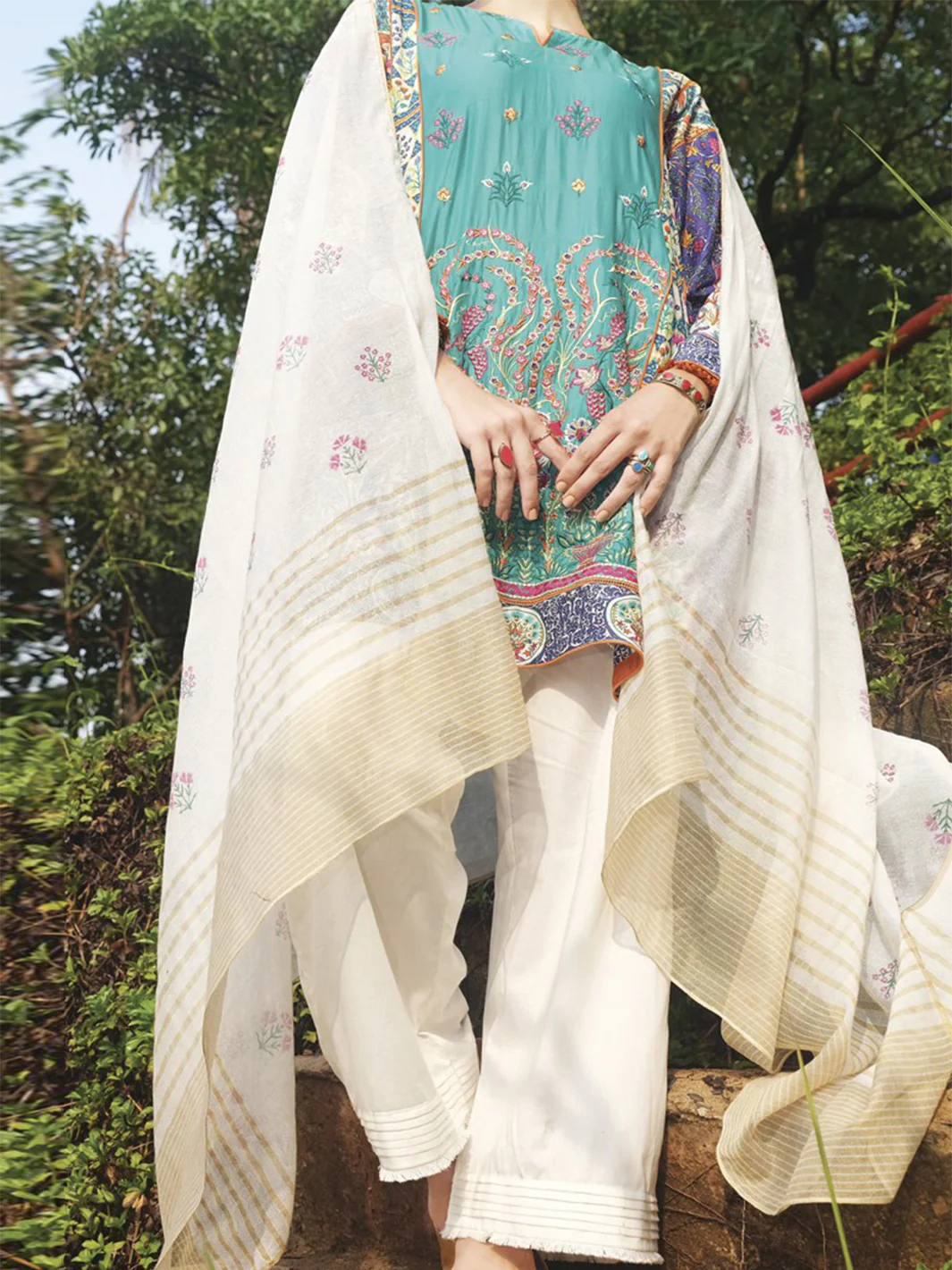 Blue Lawn 3 Piece Stitched - ALP-617
