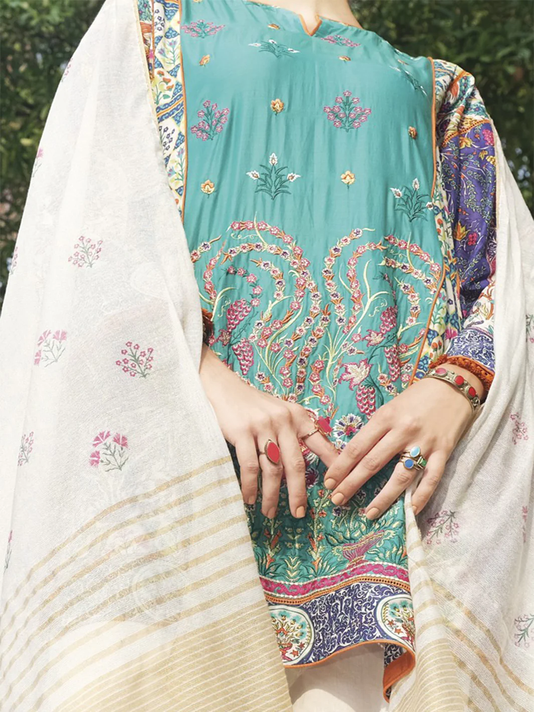 Blue Lawn 3 Piece Stitched - ALP-617 - Image 3