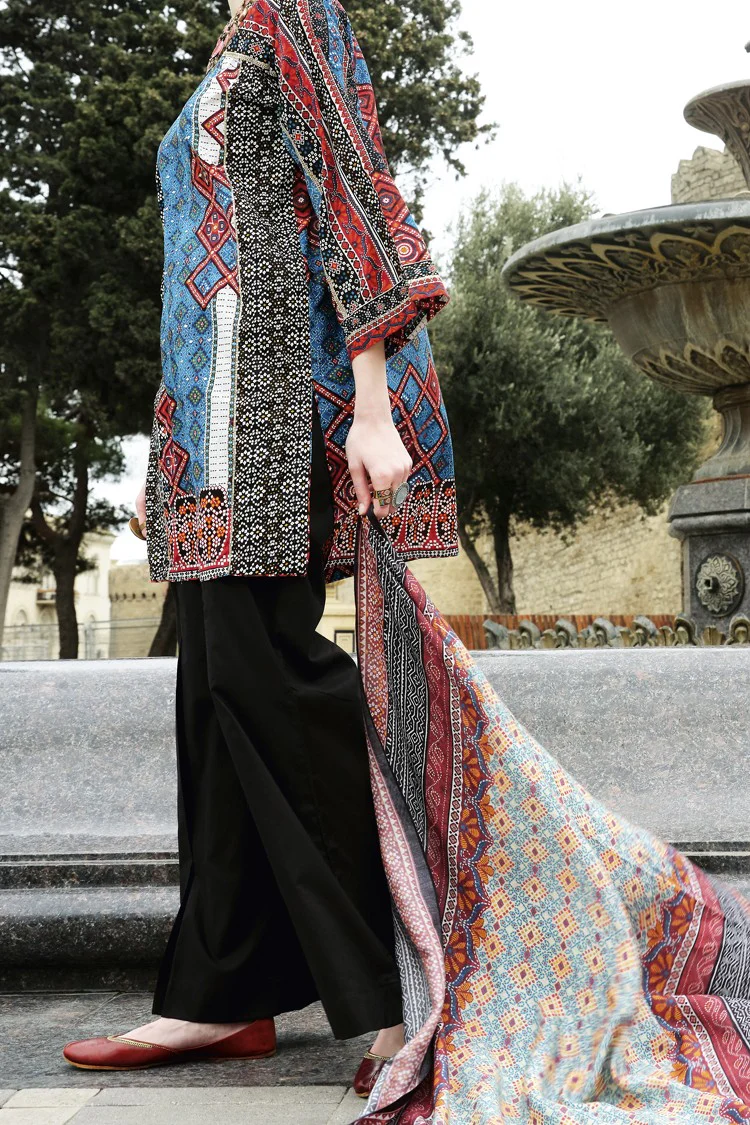 Blue Lawn 3 Piece Stitched - ALP-674 - Image 2