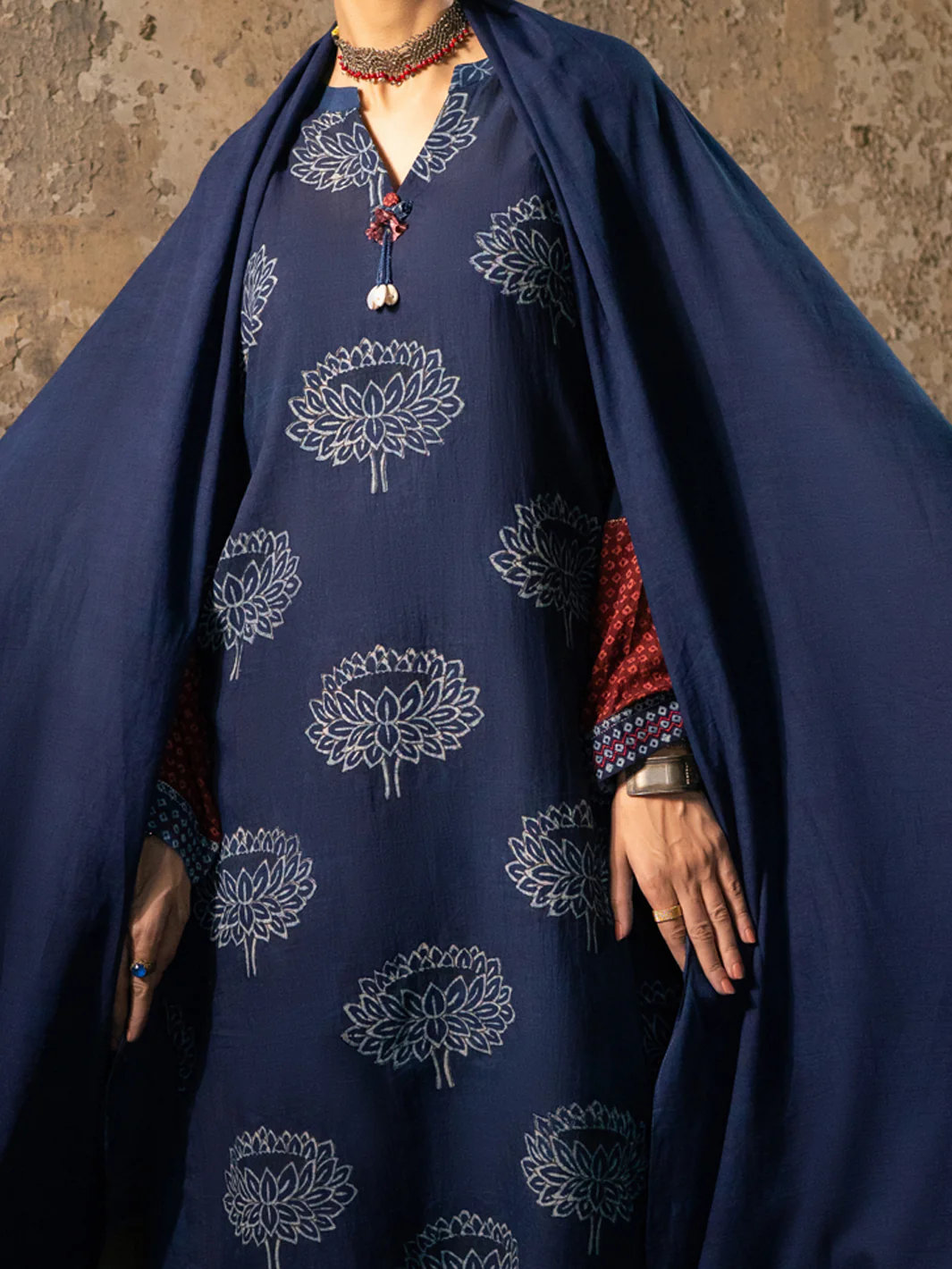 Blue Dyed Lawn 3Pc Stitched- ALCR-3PS-2830 - Image 2