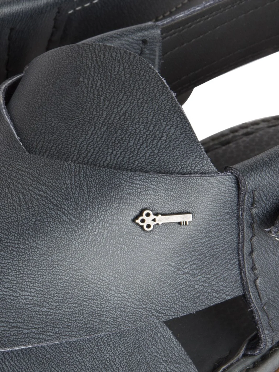 Blue Leather Peshawari Chappal - MFW-HC-067 - Image 2