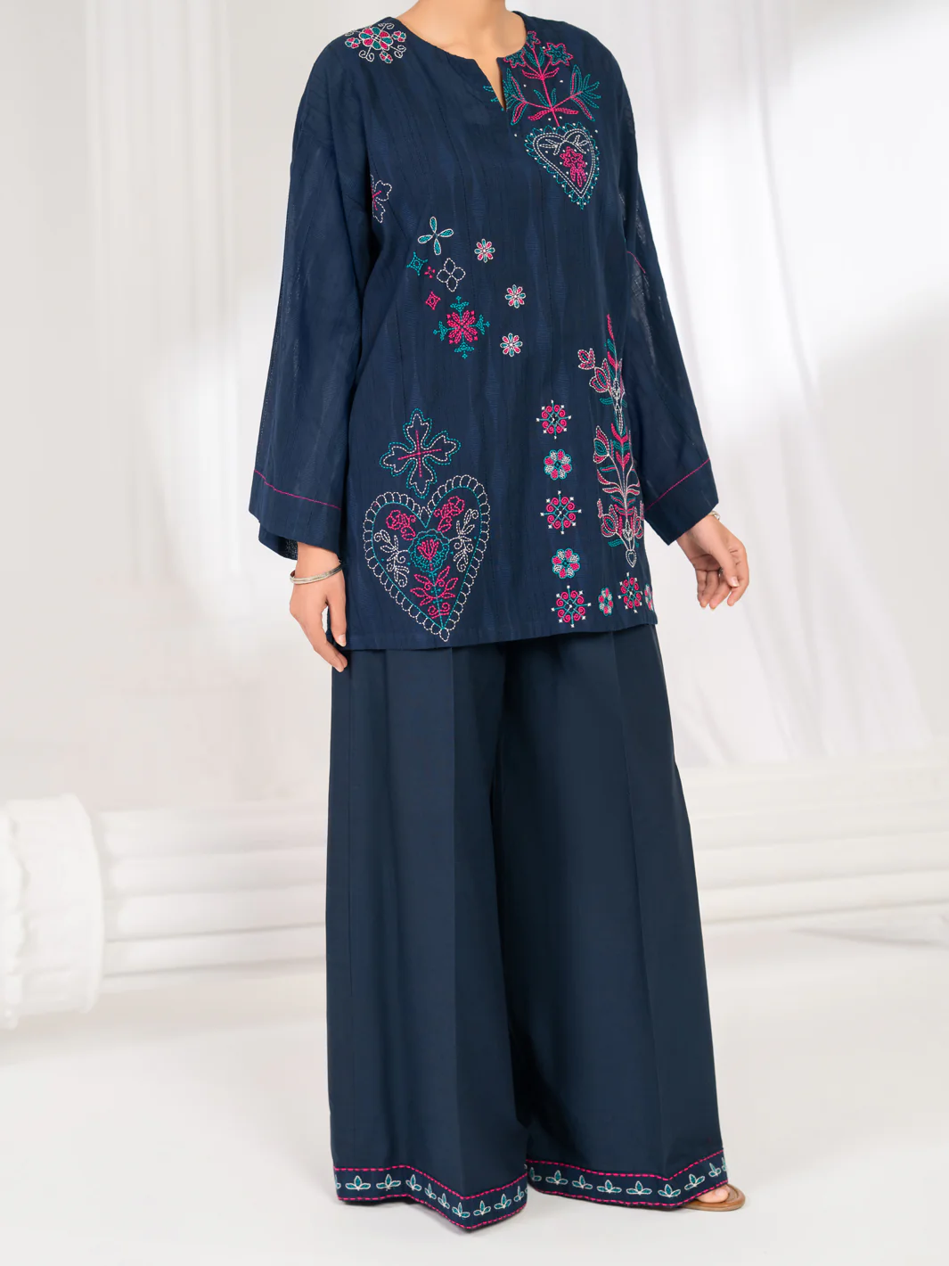 Blue Dobby Stitched 2Pc - ALP-2PS-LKS-2841 - Image 4