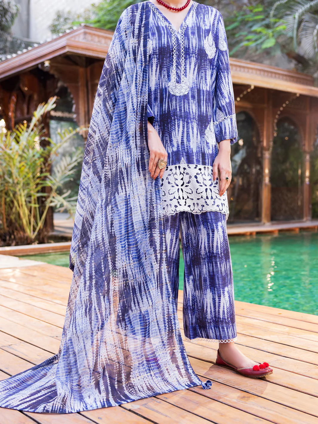 Blue Silk Lawn Stitched 3PC - ALP-SS-3PS-2651 - Image 4