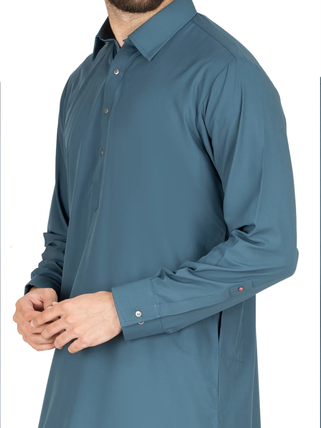 Blue Blended Kameez Shalwar - ALWA-KS-157 - Image 2