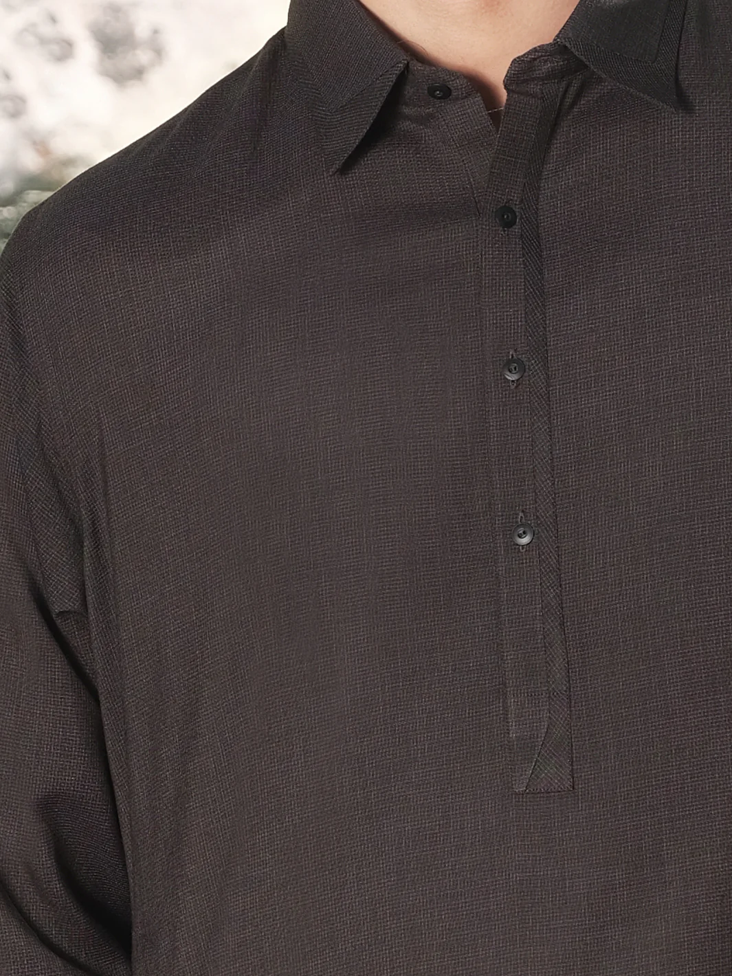 Brown Blended Kameez Shalwar - ALWA-KS-156 - Image 3