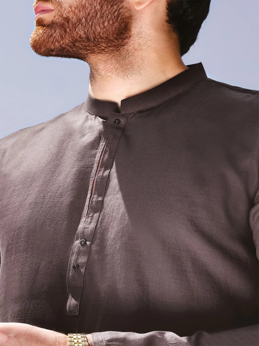Brown Blended Kurta - AL-K-811 - Image 3