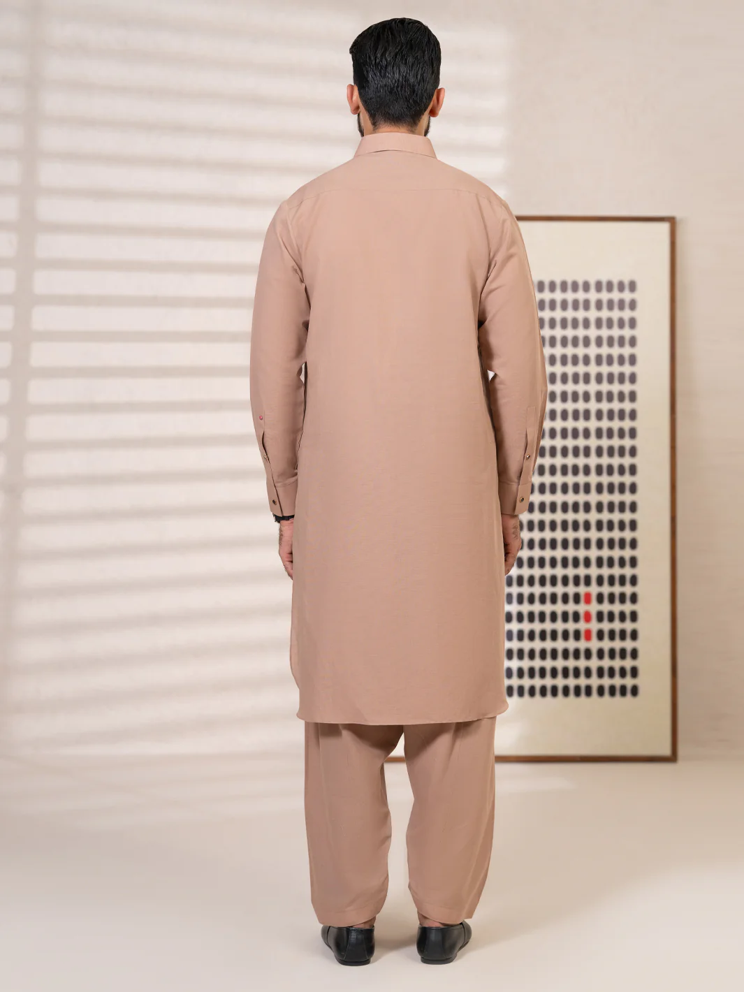 Brown Kameez Shalwar - ALWA-KS-650 - Image 3