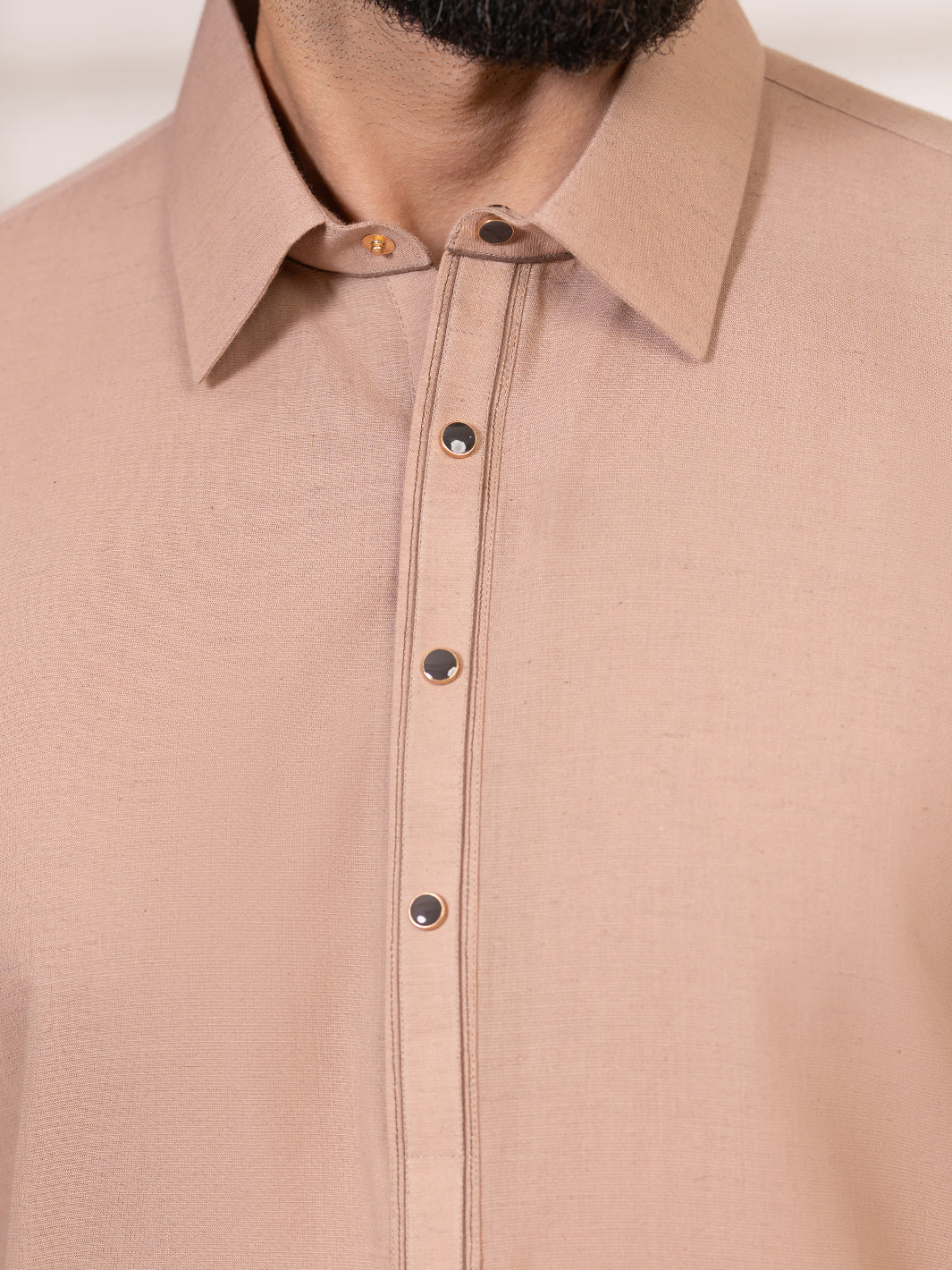 Brown Kameez Shalwar - ALWA-KS-650 - Image 4