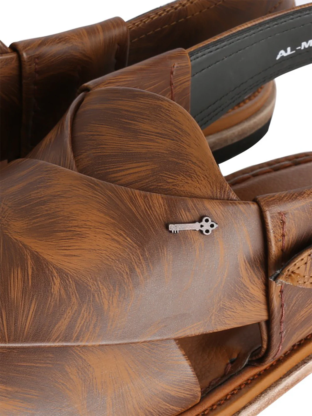 Brown Leather Peshawari Chappal - MFW-HC-065 - Image 2