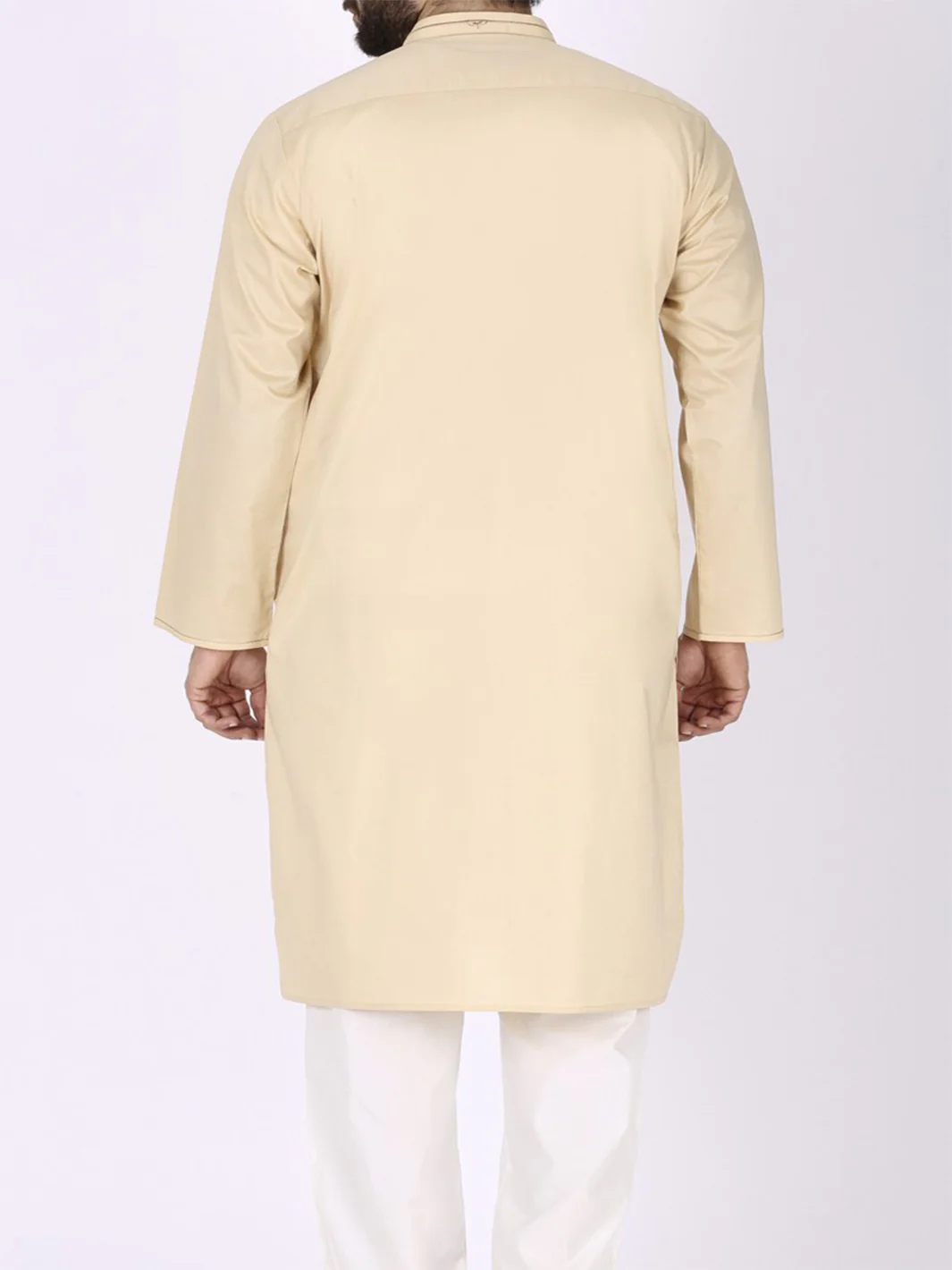 Golden Blended Kurta - AL-K-710 - Image 3