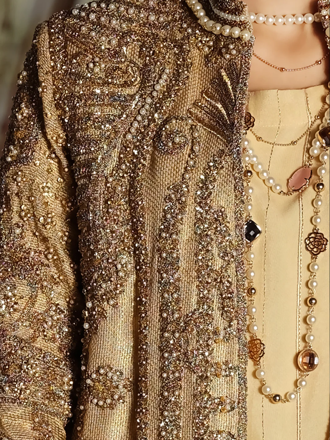 Golden Jamawar 2 Piece Formal Suit - LS-242 - Image 3
