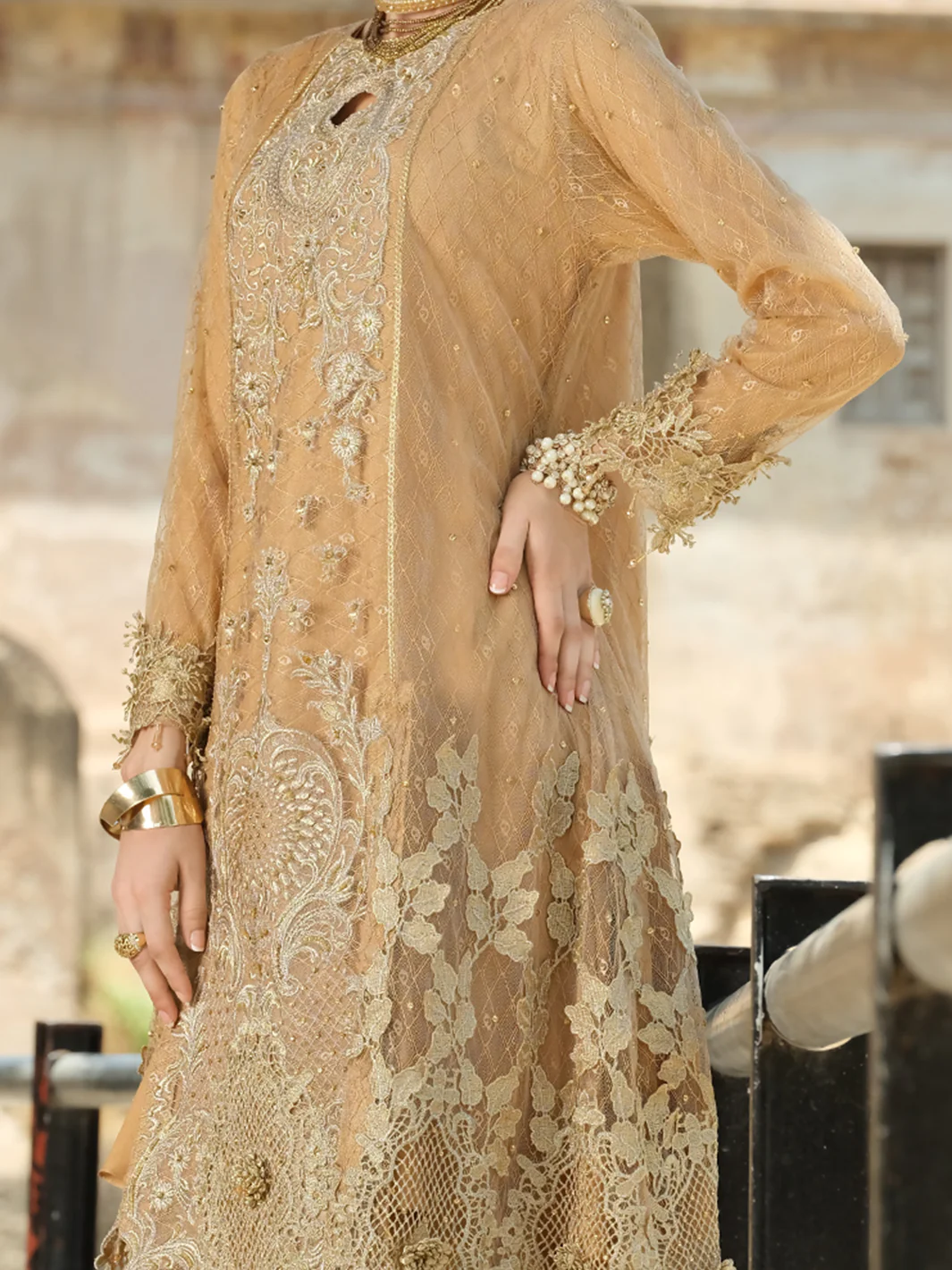 Golden Net 2 Piece Formal Suit - LS-261 - Image 2
