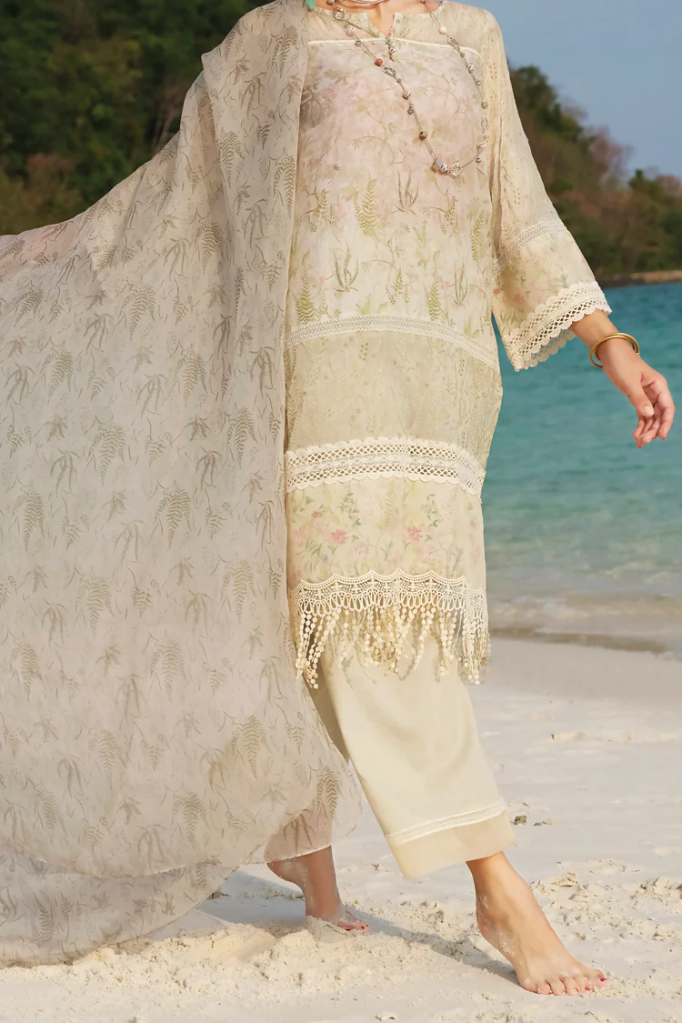 Green Schiffli Lawn 3 Piece Stitched - ALP-630