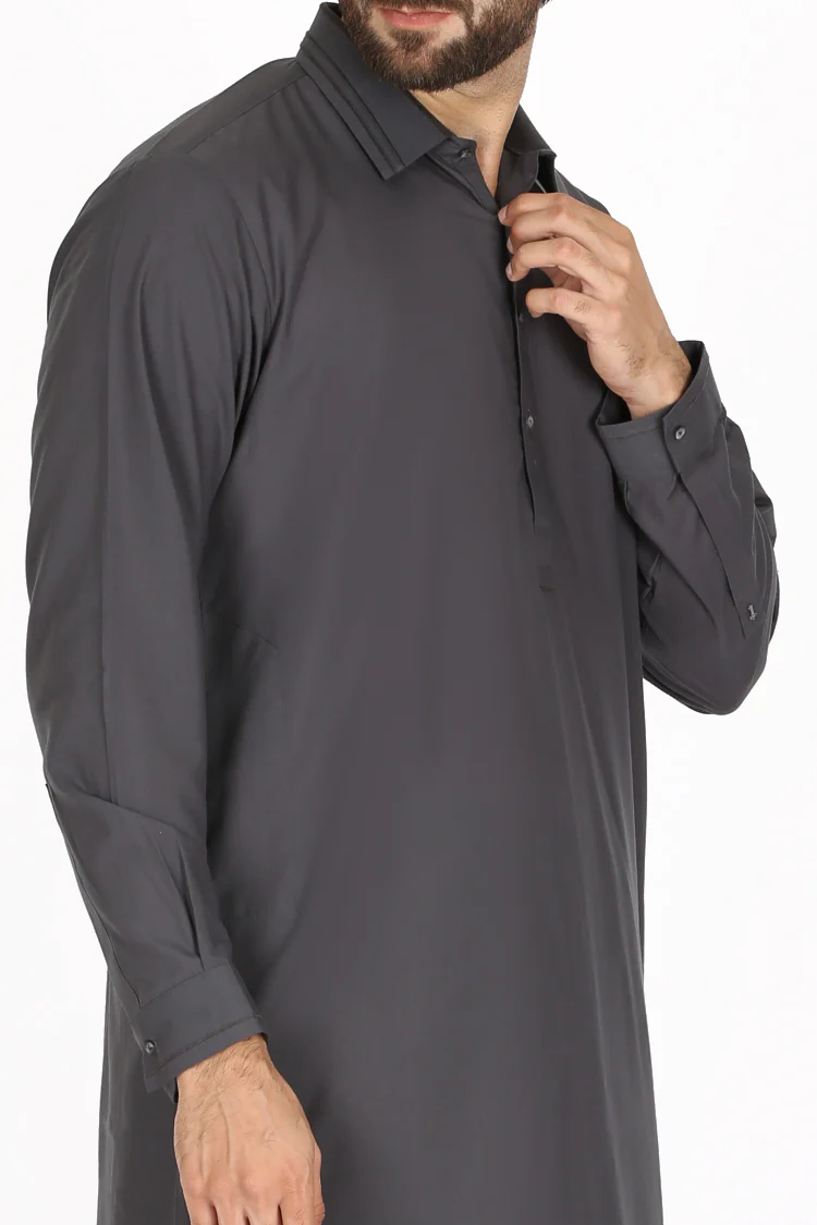 Green Blended Kameez Shalwar - AL-KS-2370 - Image 2