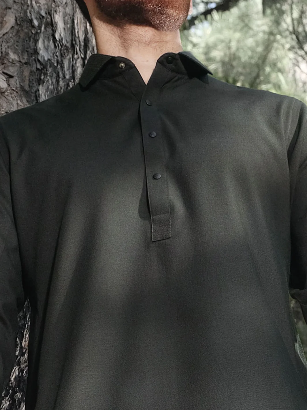 Green Blended Kameez Shalwar - ALWA-KS-163 - Image 3