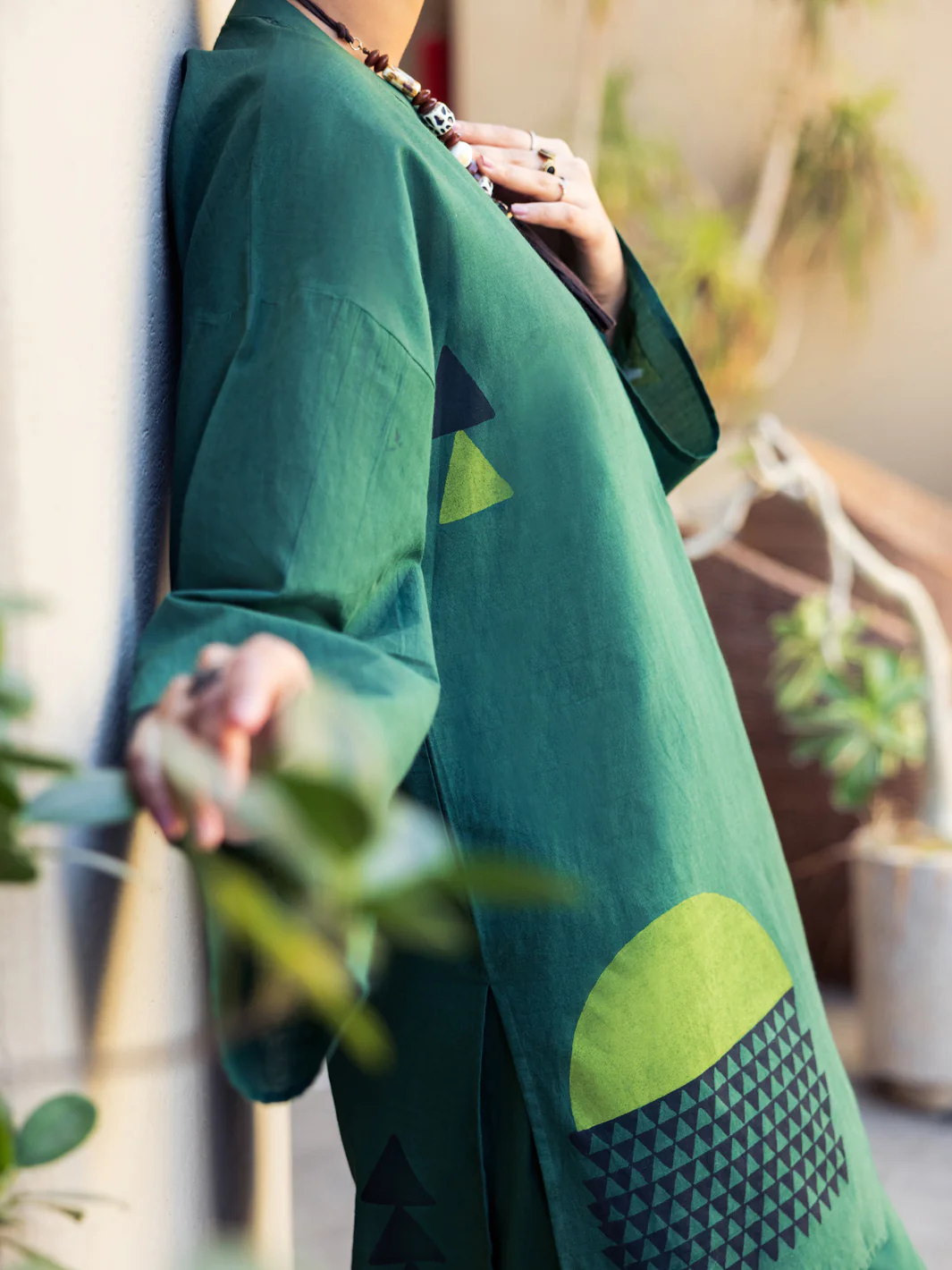 Green Cabmric 2Pc Stitched - ALP-2PS-LKS-2794 - Image 3