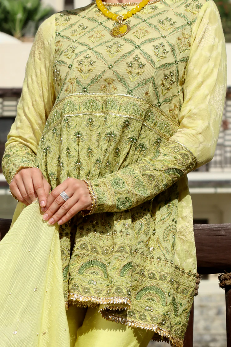 Green Cotton 3 Piece Stitched - ALP-567 - Image 2