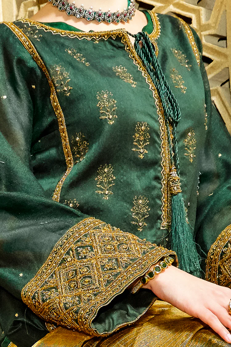 Green Cotton Silk 2 Piece Stitched - AL-2PS-LKS-645 - Image 2