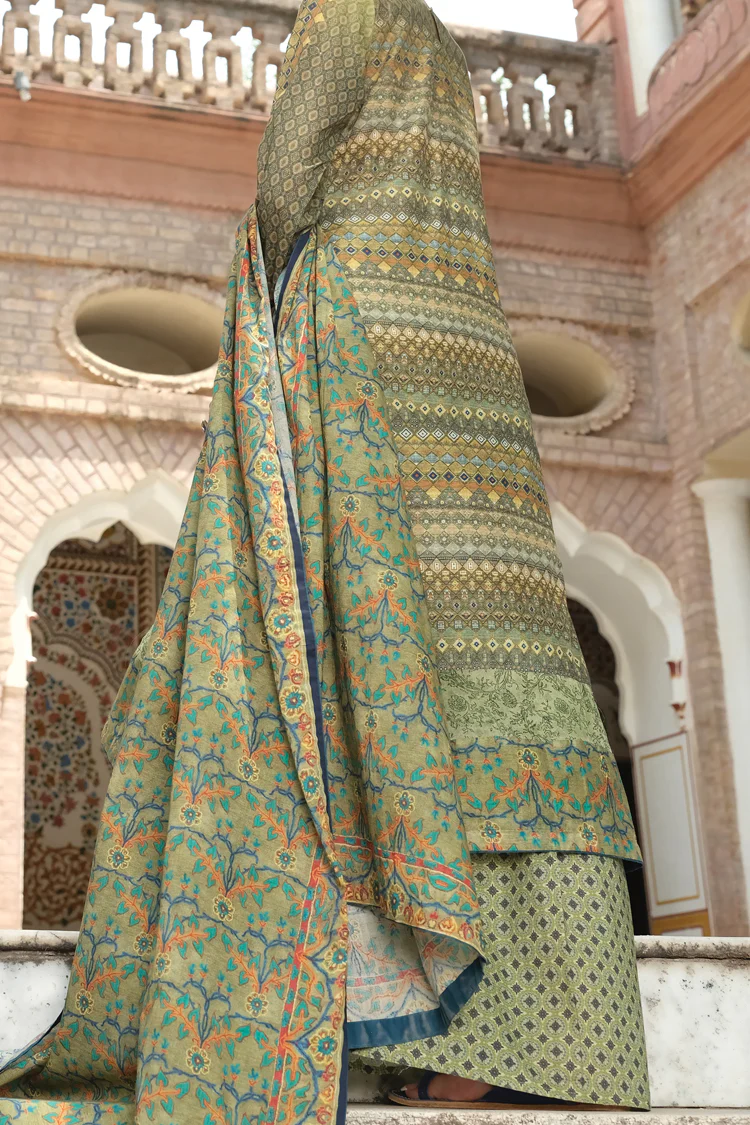 Green Lawn 3 Piece Stitched - ALP-749 - Image 3