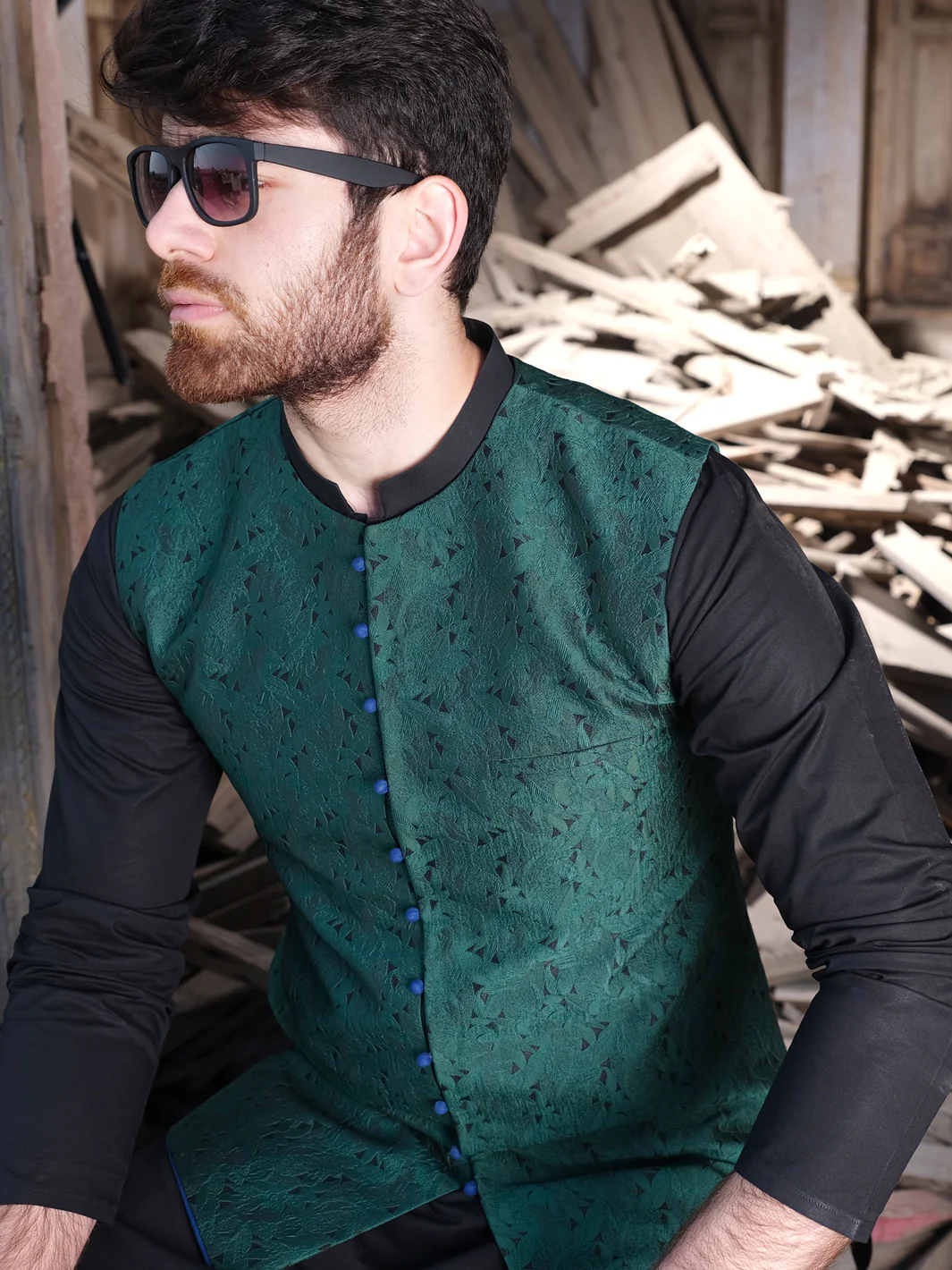 Green Waistcoat - AL-WC-302 - Image 3