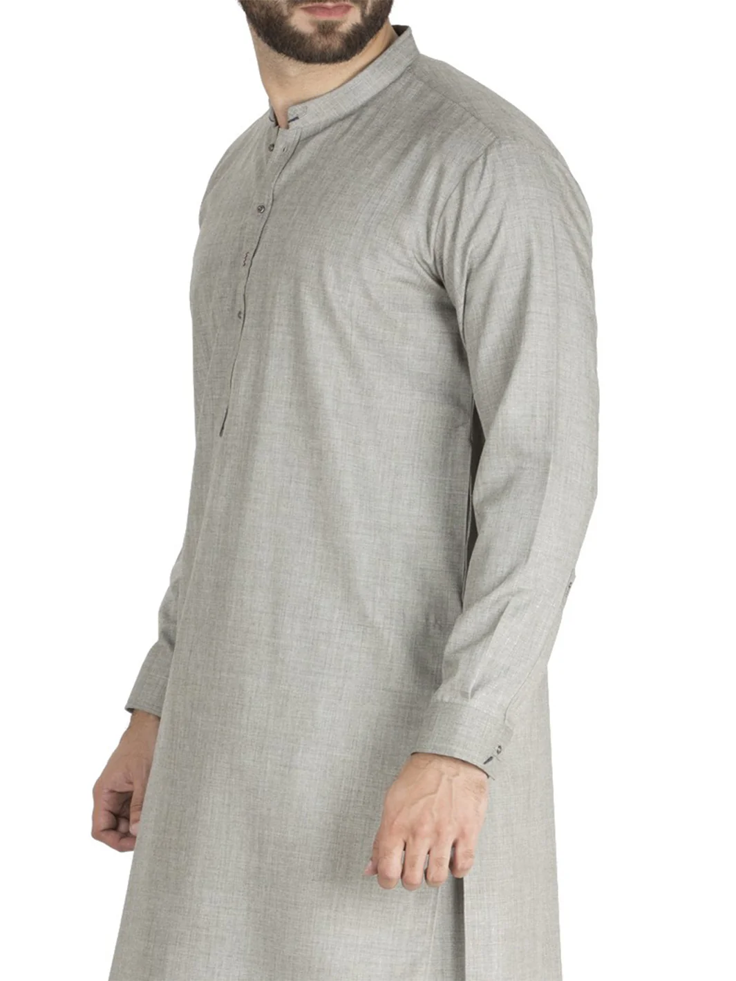 Grey Blended Kameez Shalwar - AL-KS-2415 - Image 2
