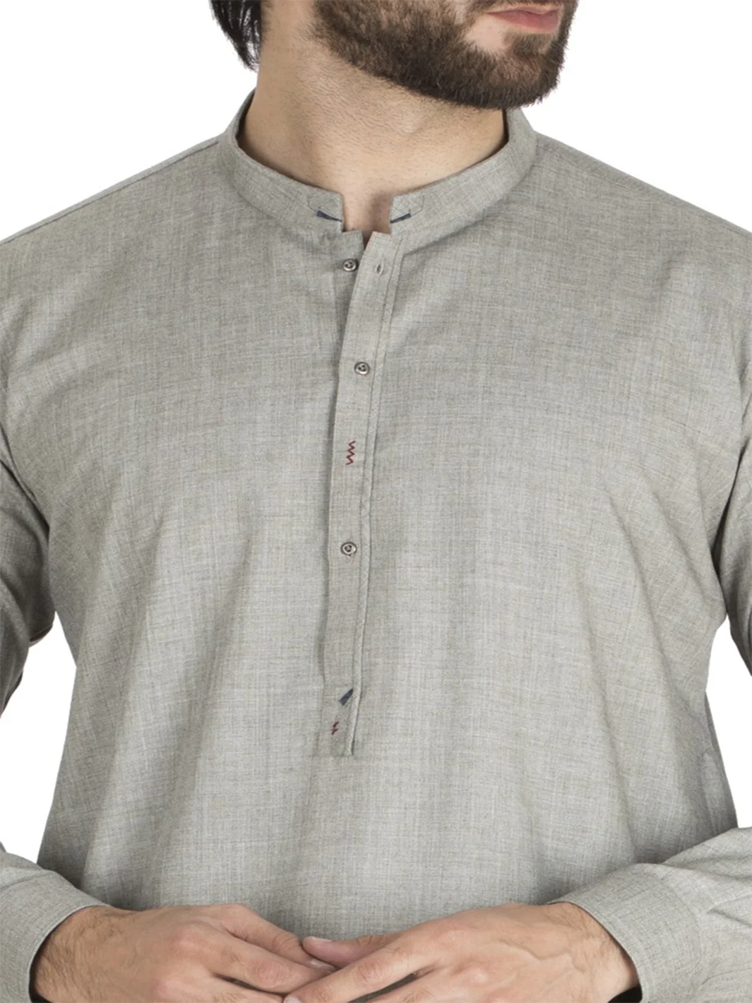Grey Blended Kameez Shalwar - AL-KS-2415 - Image 4