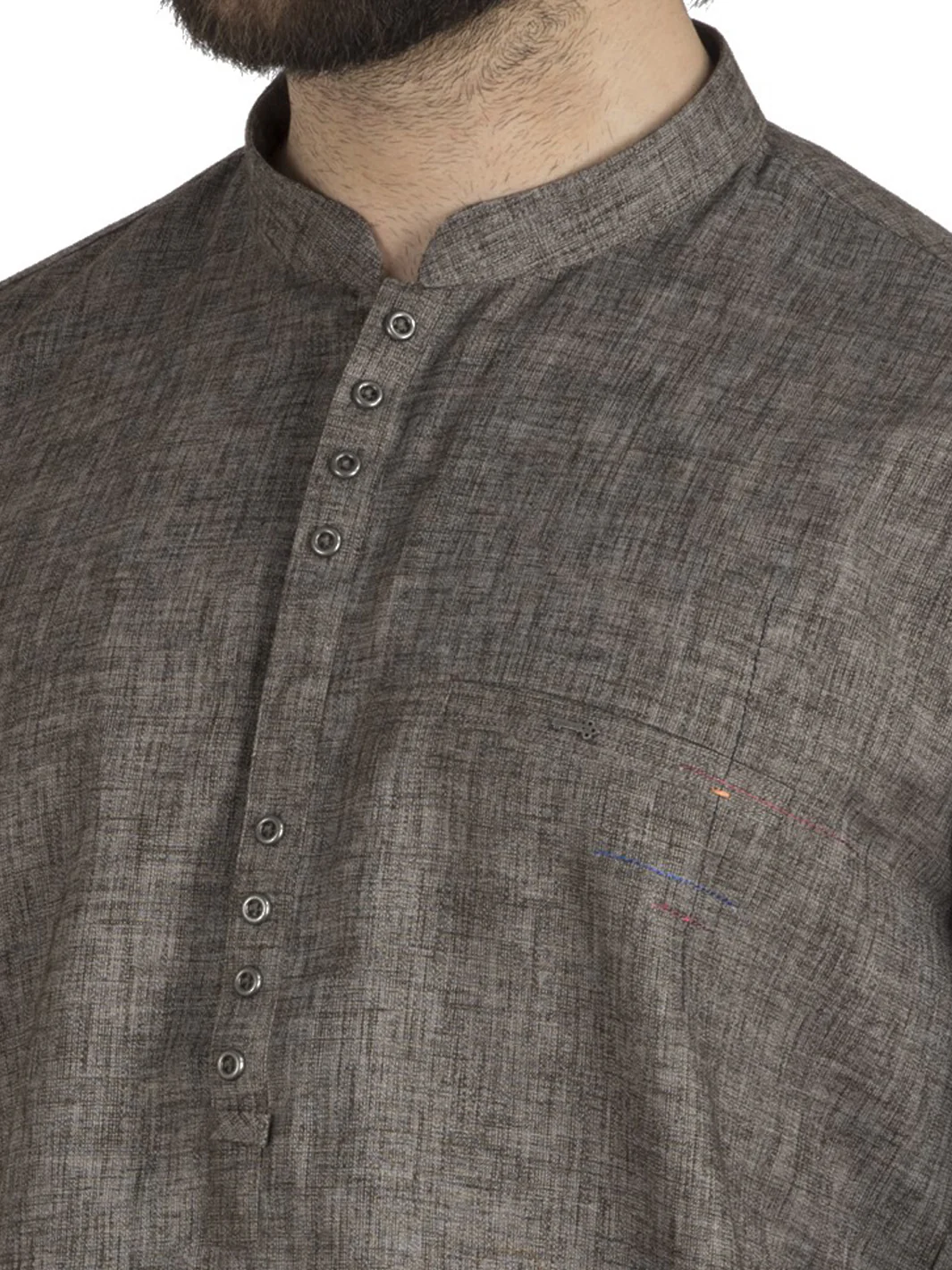Grey Blended Kurta - AL-SK-717 - Image 3