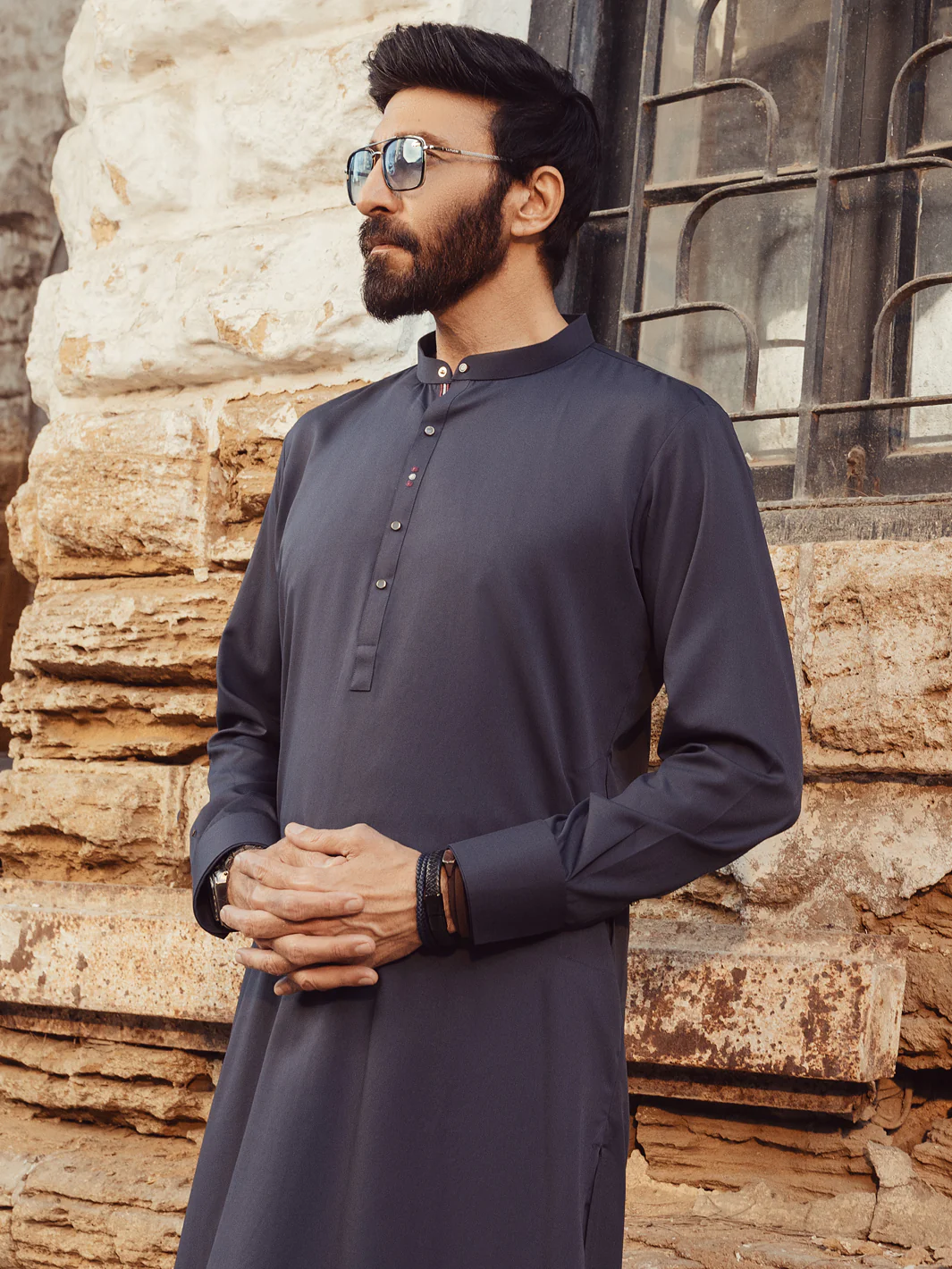 Grey Blended Kurta Trousers - ALET-KT-1002-R2-B - Image 2