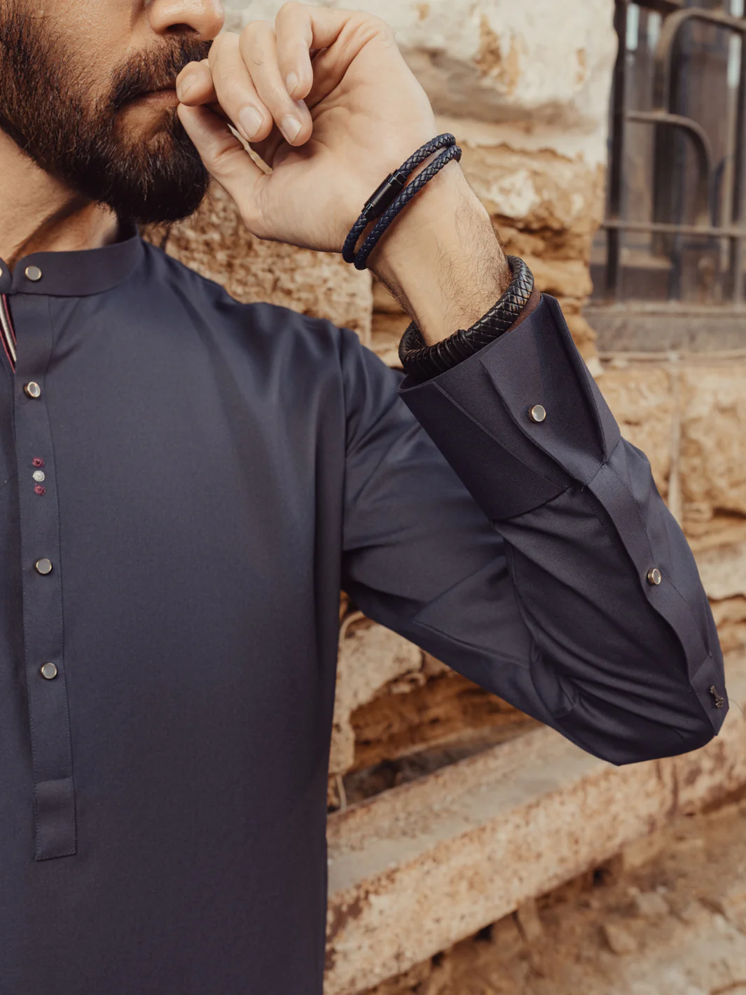 Grey Blended Kurta Trousers - ALET-KT-1002-R2-B - Image 3