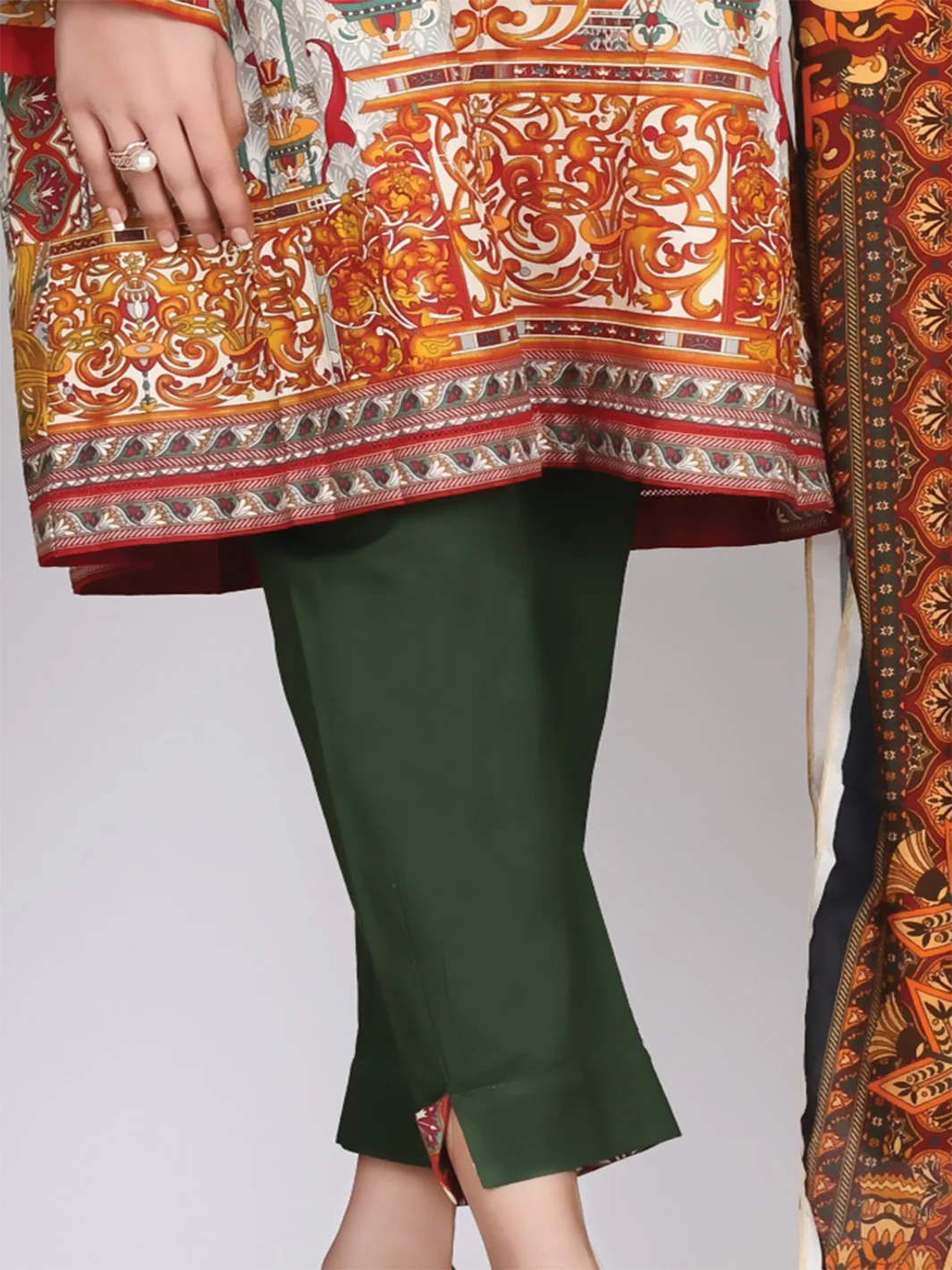 Grey Cambric 3 Piece Stitched - ALP-756 - Image 4