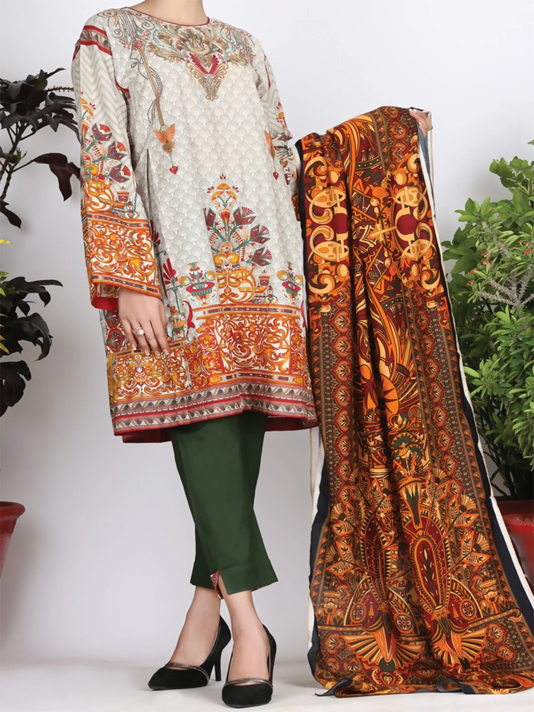Grey Cambric 3 Piece Unstitched - ALP-756