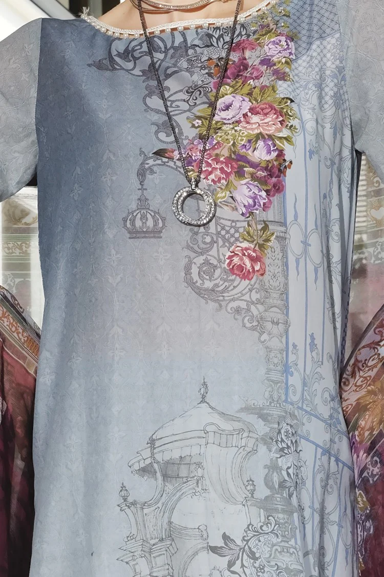 Grey Lawn 3 Piece Stitched - ALP-635 - Image 2