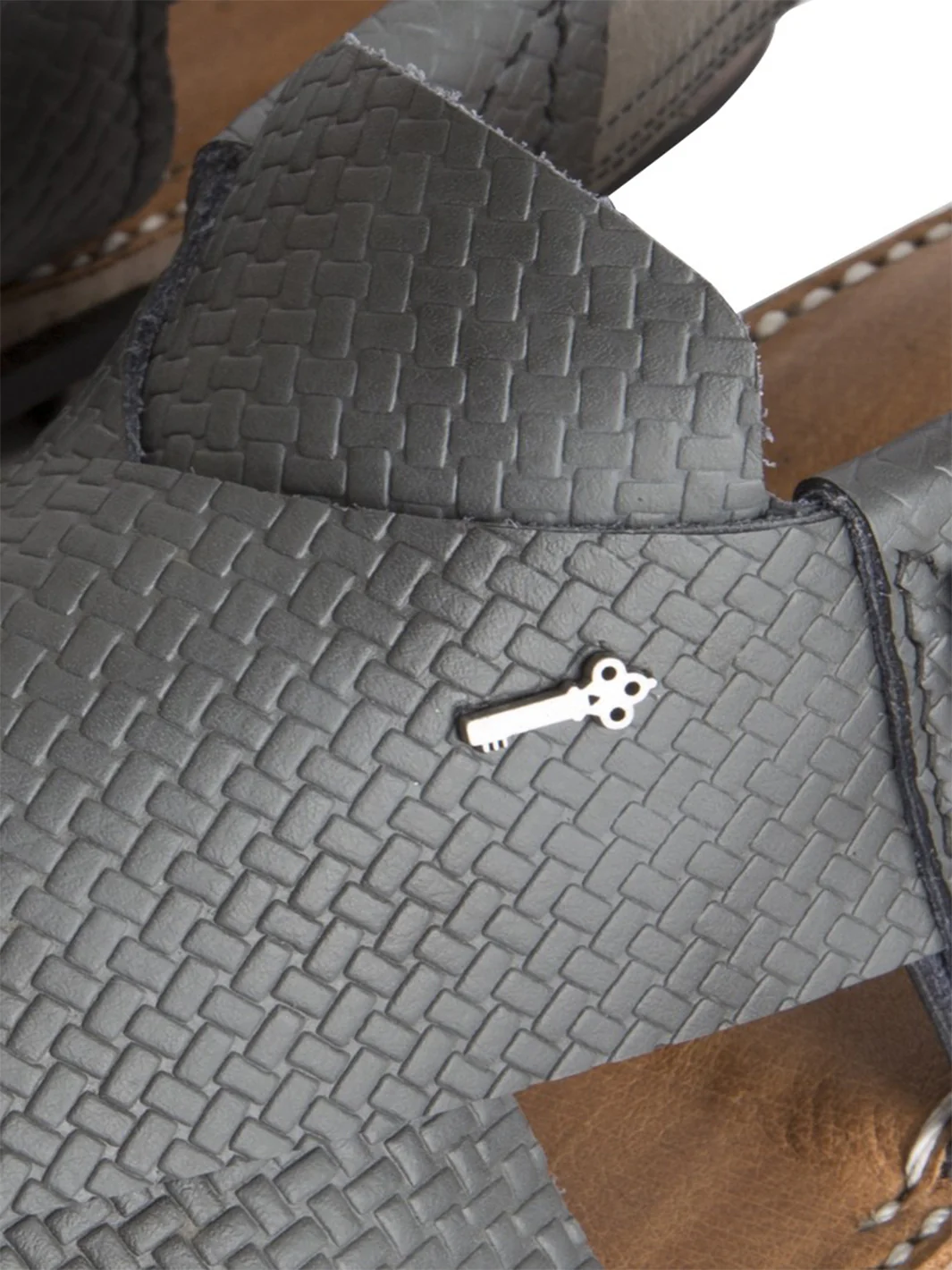 Grey Peshawari Chappal - MFW-HC-057 - Image 2