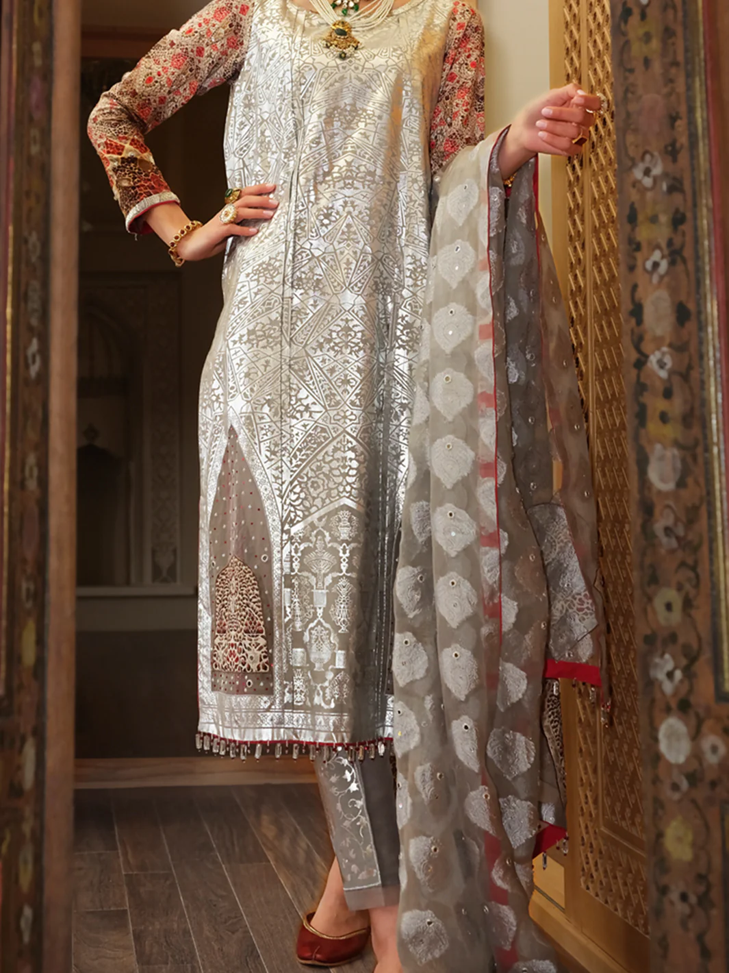 Grey Silk 2 Piece Formal Suit - LS-252
