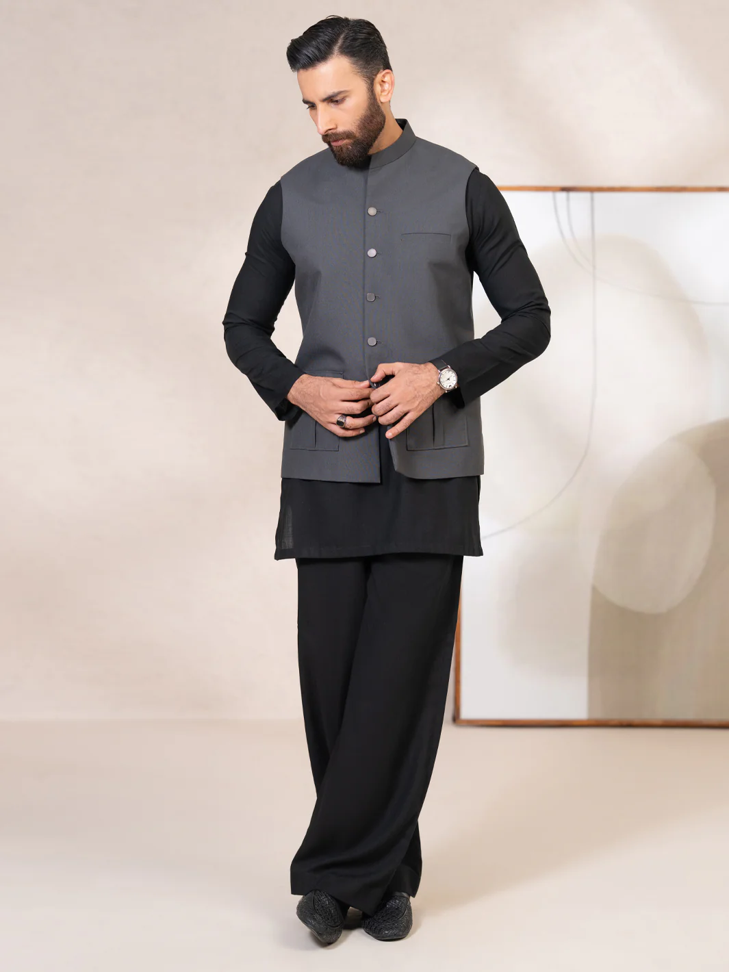 Grey Waistcoat - AL-WC-639 - Image 2