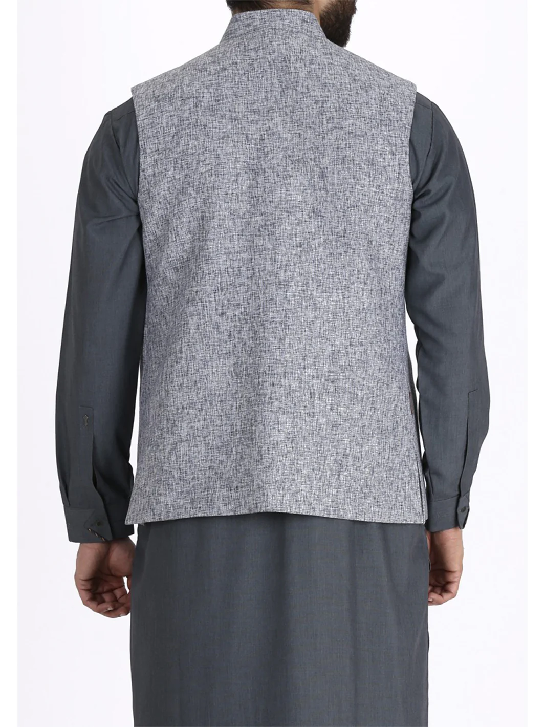 Greyish Blue Waistcoat - WC-234 - Image 2