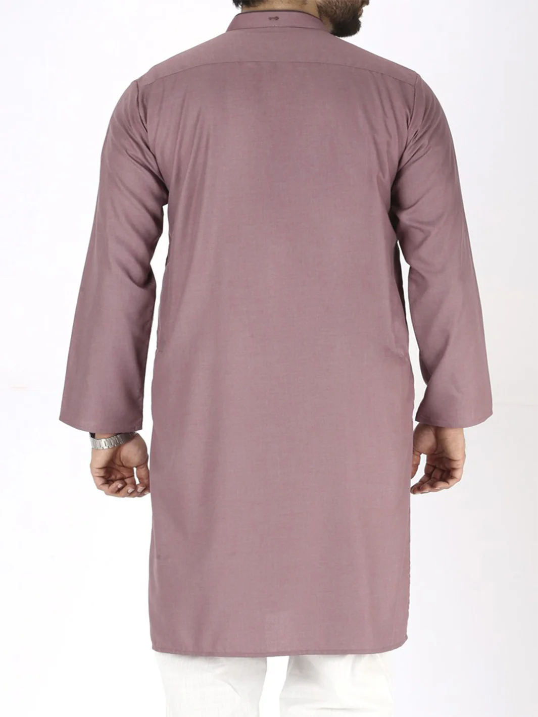 Greyish Red Blended Kurta - AL-K-725 - Image 3