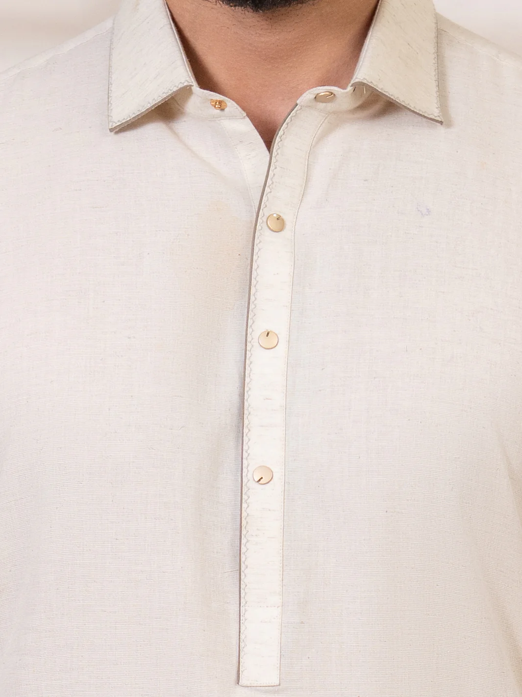 Ivory Kameez Shalwar - ALWA-KS-649 - Image 4