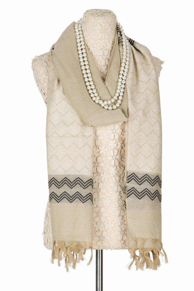 Khaki Women Stole - ALP-ST-140