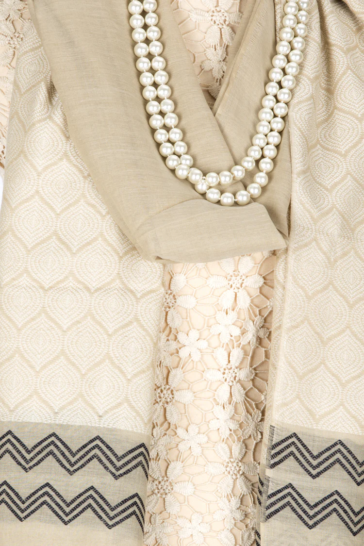 Khaki Women Stole - ALP-ST-140 - Image 2