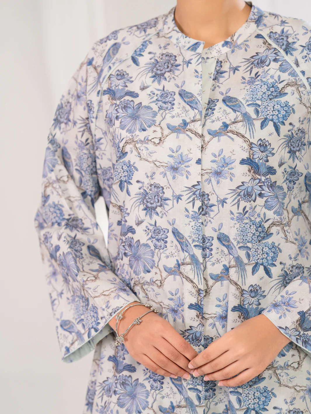 Light Blue Lawn Co-Ord Set - ALP-2PS-SLKS-2762 - Image 5