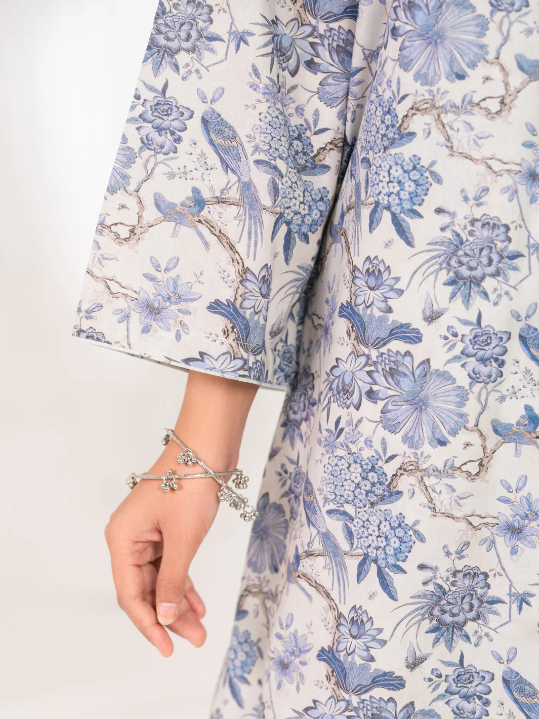 Light Blue Lawn Co-Ord Set - ALP-2PS-SLKS-2762 - Image 7