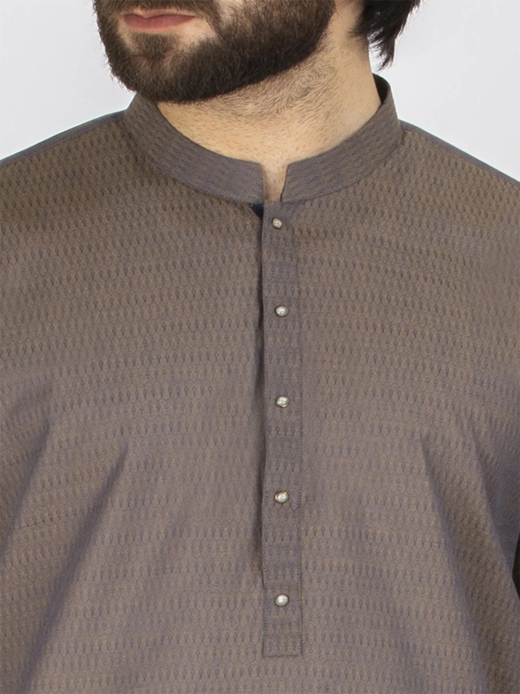 Light Brown Blended Kurta - AL-K-805 - Image 2