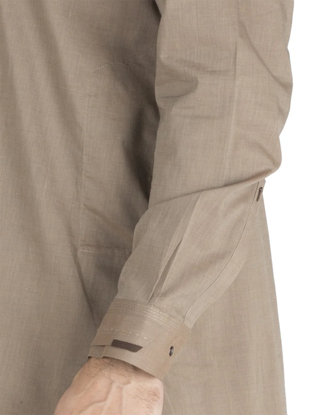 Light Brown Cotton Kameez Shalwar - AL-KS-2419 - Image 3