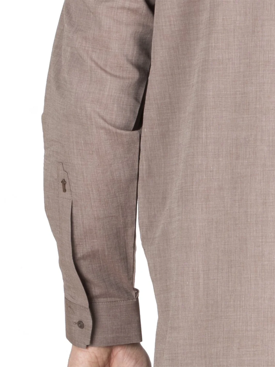 Light Brown Cotton Kameez Shalwar - AL-KS-2426 - Image 4