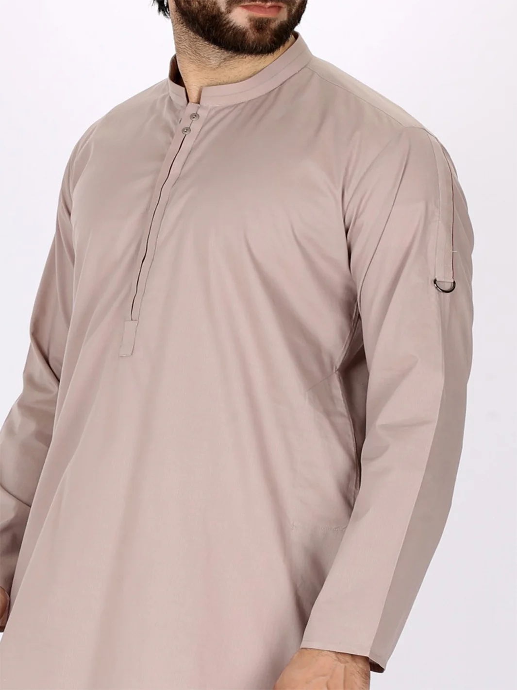 Light Brown Cotton Kurta - AL-K-771 - Image 2