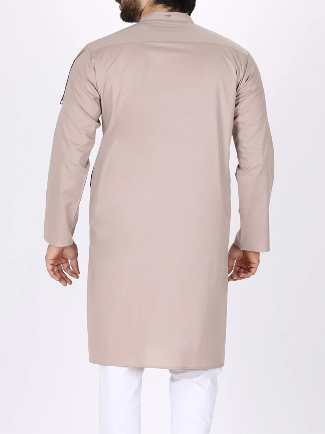 Light Brown Cotton Kurta - AL-K-771 - Image 3