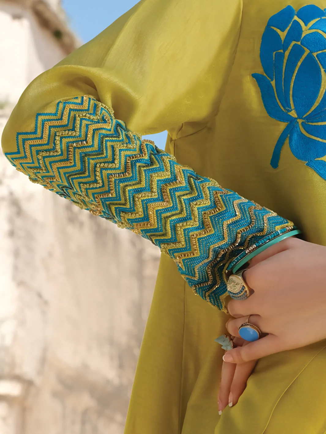Light Green Raw Silk Tunic - LK-704 - Image 4